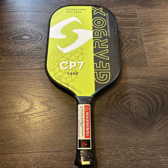 Gearbox CP7 Pickleball Paddle Yellow Carbon Fiber Poly Core 7.8 OZ GP09E USAPA